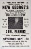 1989 Carl Perkins & His Band New George's San Rafael Cardboard Poster Mint 91
