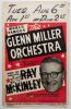 1963 The Glenn Miller Orchestra with Ray McKinley Cardboard Tour Blank Poster Extra Fine 61