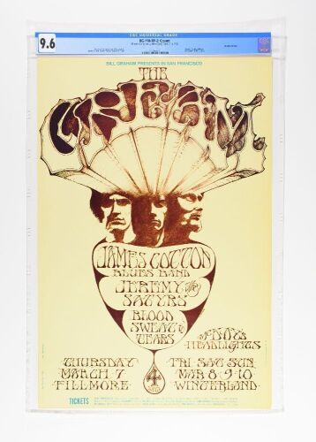 1968 BG-110 Cream Fillmore & Winterland RP2 Poster CGC 9.6