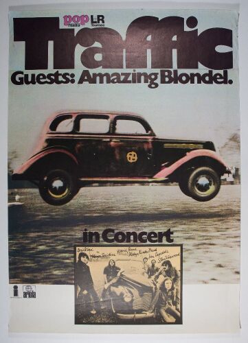 1973 Gunther Kieser Traffic Amazing Blondel Germany Tour Blank Poster Excellent 75