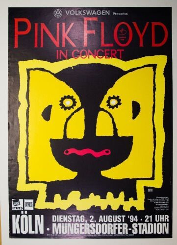 1994 Pink Floyd Mungersdorfer Stadion Cologne Germany Poster Excellent 75