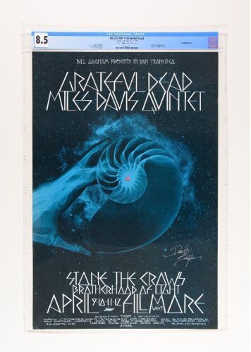 1970 BG-227 Grateful Dead Miles Davis Fillmore West Signed Singer Poster CGC 8.5