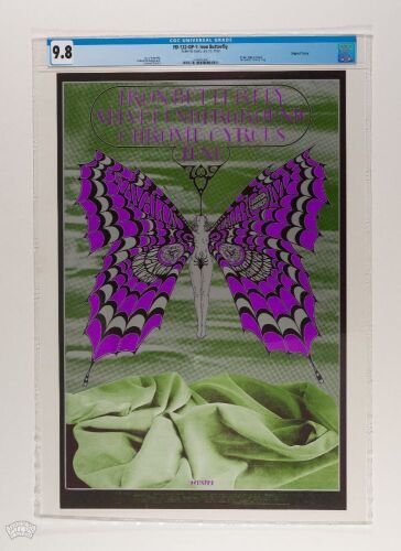 1968 FD-122 Iron Butterfly Velvet Underground Avalon Ballroom Poster CGC 9.8