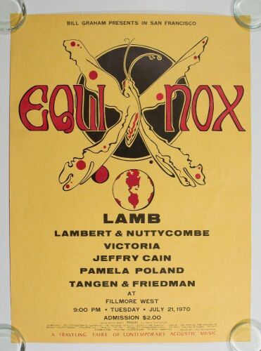 1970 Bill Graham Presents Lamb Lambert & Nuttycombe Fillmore West Poster Excellent 79