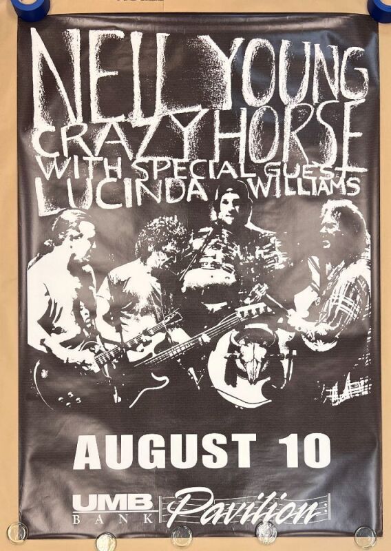 2003 Neil Young & Crazy Horse UMB Bank Pavilion Oversized Box Office Poster Not Graded