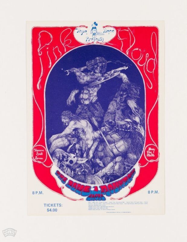 1970 Pink Floyd Terrace Ballroom Salt Lake City Handbill Mint 91