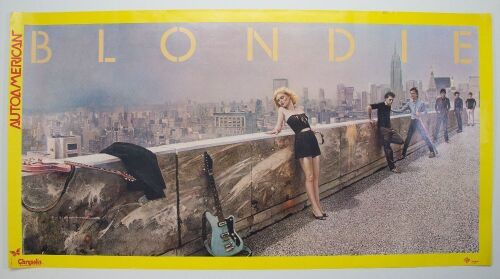 1980 Blondie Autoamerican Album Chrysalis Records Large Promo Poster Excellent 77