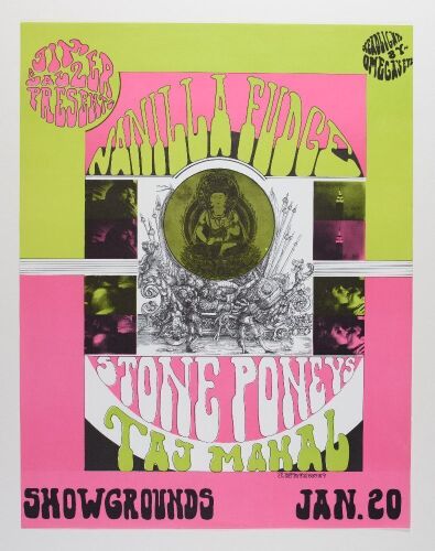 1968 Vanilla Fudge Taj Mahal Earl Warren Showgrounds Santa Barbara Poster Near Mint 87