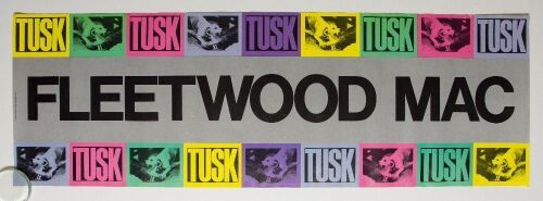 1979 Fleetwood Mac Tusk Warner Brothers Records Promotional Poster Near Mint 83