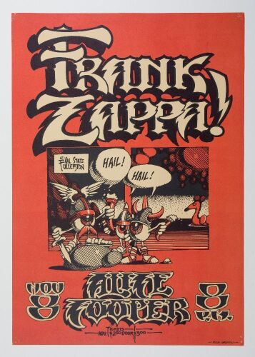 1972 AOR-4.124 Frank Zappa Cal State Poster Extra Fine 69