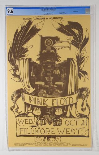 1970 BG-230A Pink Floyd Fillmore West Poster CGC 9.6