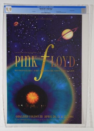 1994 BGP-92 Pink Floyd Oakland Coliseum Poster CGC 9.9