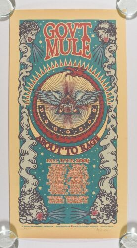 2005 Gary Houston Gov't Mule Fall Tour LE Signed Houston Poster Excellent 79