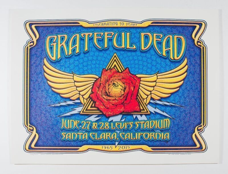 2015 Grateful Dead Fare Thee Well Levis Stadium Santa Clara LE Poster Mint 95