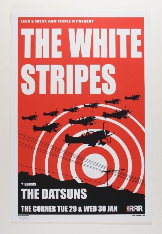 2002 The White Stripes at The Corner Melbourne Poster Mint 91