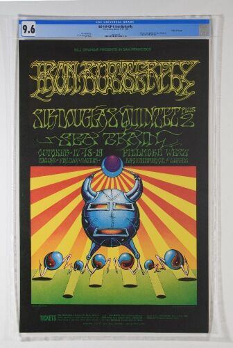 1968 BG-141 Iron Butterfly Fillmore West Poster CGC 9.6