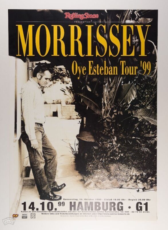 1999 Morrissey Oye Esteban Tour Poster Near Mint 85