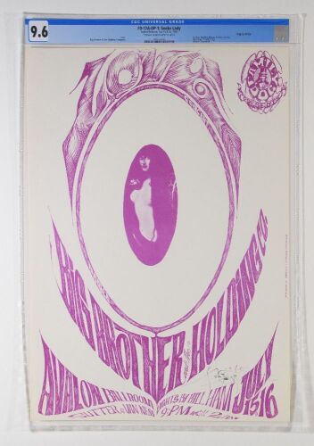 1966 FD-17A Love Big Brother Avalon Ballroom Signed Mouse Poster CGC 9.6
