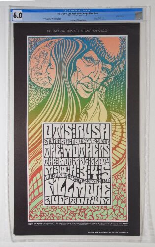 1967 BG-53 Otis Rush Frank Zappa The Mothers Fillmore Poster 6.0