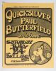1971 Quicksilver Messenger Service Paul Butterfield Selland Arena Fresno Poster Excellent 77