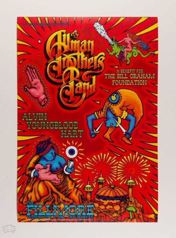 1996 NF-234 Allman Brothers Band Fillmore Poster Mint 93