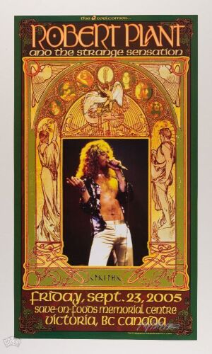 2005 Robert Plant Save On Foods Memorial Centre Poster Mint 91