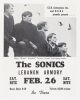 1966 The Sonics Lebanon Armory Lebanon Oregon Handbill Near Mint 85