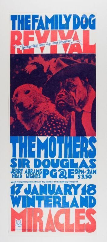 1969 FD-690117 The Mothers Winterland Poster Near Mint 89