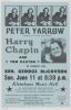 1978 Peter Yarrow Harry Chapin Kleinhans Music Hall Buffalo New York Handbill Mint 93