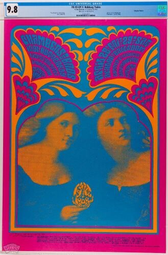 1967 FD-59 Iron Butterfly Avalon Ballroom Signed Moscoso Poster CGC 9.8