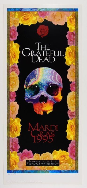 1995 Grateful Dead Oakland Coliseum Annual Mardi Gras Celebration Concerts LE Poster Mint 91