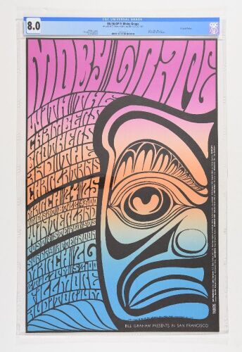 1967 BG-56 Moby Grape Winterland & Fillmore Poster CGC 8.0