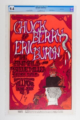 1967 BG-70 Chuck Berry Fillmore Auditorium Poster CGC 9.4