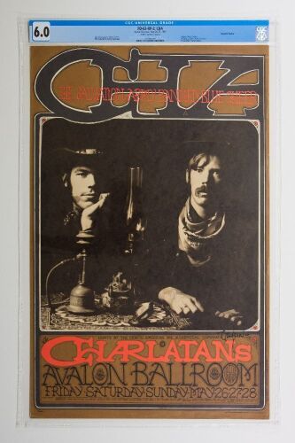 1967 FD-63 The Charlatans Avalon Ballroom Signed Griffin RP2 Poster CGC 6.0