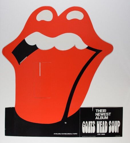 1973 Rolling Stones Goats Head Soup Atlantic Promo Cardboard Display Near Mint 87 Incomplete