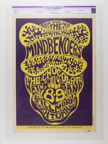 1966 BG-16 The Mindbenders Chocolate Watchband Fillmore Auditorium Poster CGC 6.5 RESTORED