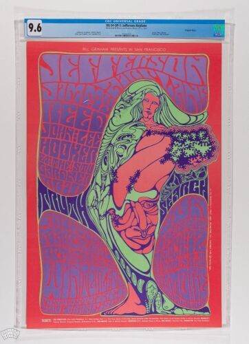 1967 BG-54 Jefferson Airplane Winterland & Fillmore Poster CGC 9.6