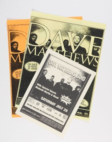 Lot of 3 Dave Matthews Band Blockbuster Pavilion Handbills Not Graded