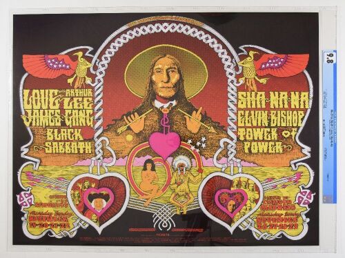 1970 BG-257 Black Sabbath Love James Gang Fillmore West Poster CGC 9.8