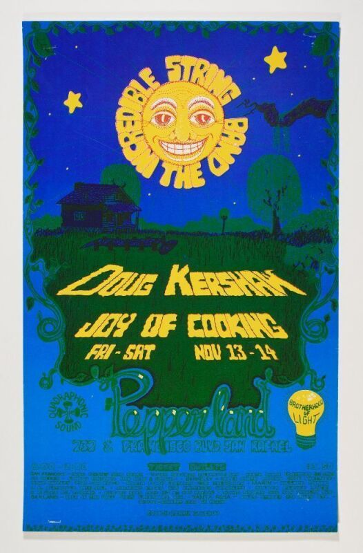 1970 Incredible String Band Doug Kershaw Pepperland San Rafael Poster Excellent 77