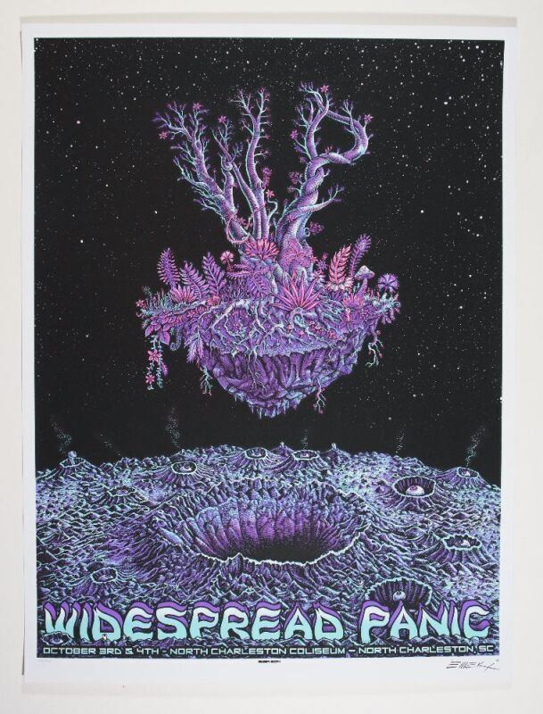 2014 EMEK Widespread Panic North Charleston Coliseum LE Signed Emek Poster Mint 91