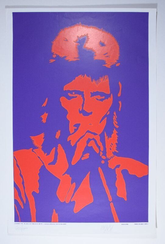 1990 Peter Marsh David Bowie Limited Edition Reliance Art Publishing Signed Marsh Poster Excellent 71
