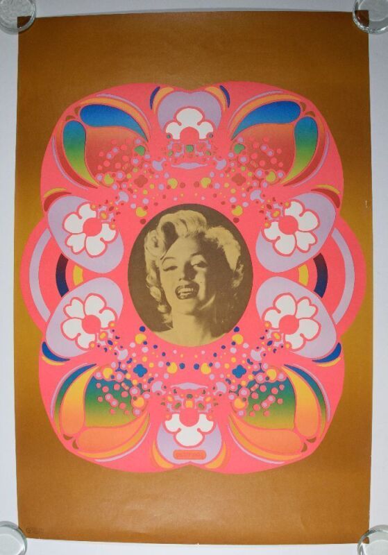 1967 Peter Max Marilyn Monroe Poster Excellent 71