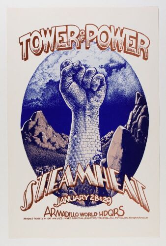 1976 Tower of Power Armadillo Austin Poster Near Mint 87