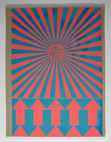 1969 James Higgins You Go To My Head Artist's Proof Blacklight Poster Near Mint 81