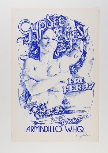 1976 Gypsee Eyes Armadillo Austin Poster Near Mint 89