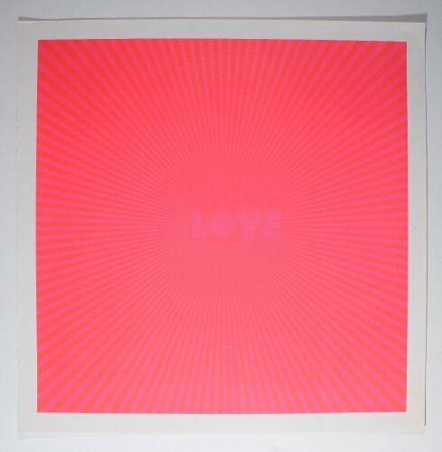 1970s Love Blacklight Poster Excellent 77