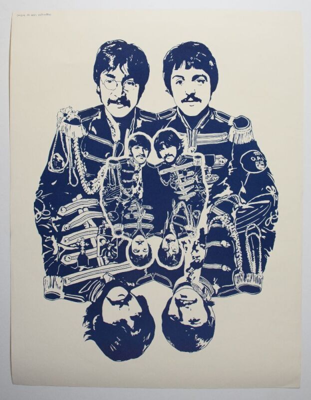 1978 The Beatles Sgt. Pepper's Lonely Hearts Club Band DeZiel Poster Near Mint 89