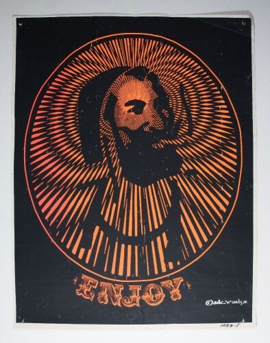 1973 Enjoy Zig Zag Man InSanity INC Blacklight Poster Fine 59