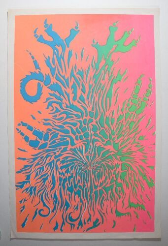 1969 Phoenix Dragon Bird Blacklight Poster Extra Fine 65